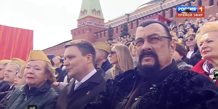 Steven Seagal in Moscow, May 9, 2025. Photo: x / @goncharenkoua