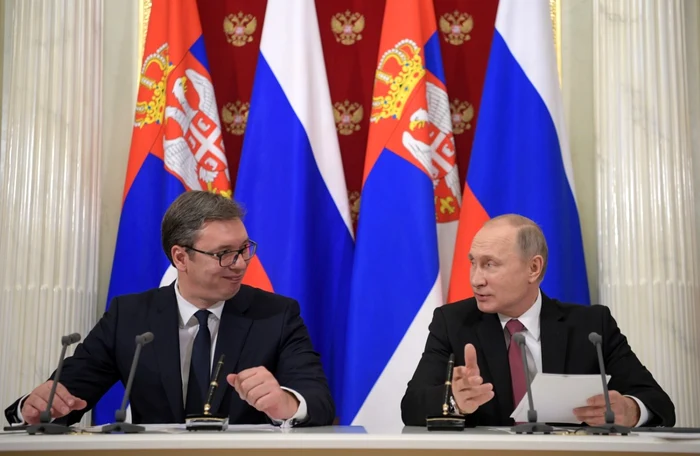 Vucic has recently displayed with Putin PHOTO EPA
