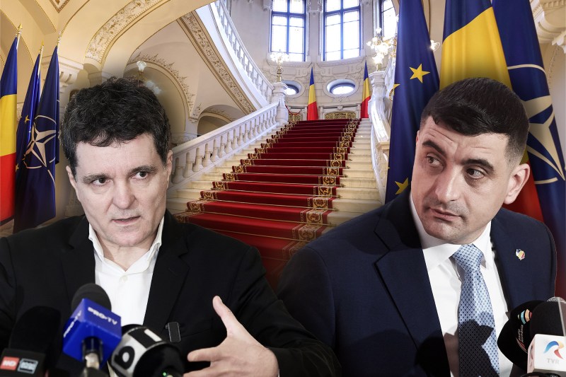 Nicușor Dan and George Simion. Collage: Ion Mateș / Hotnews. Photo: Inquam Photos, Profimedia