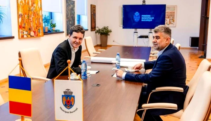 Nicușor Dan and Marcel Ciolacu in an older meeting. Photo: Bucharest City Hall