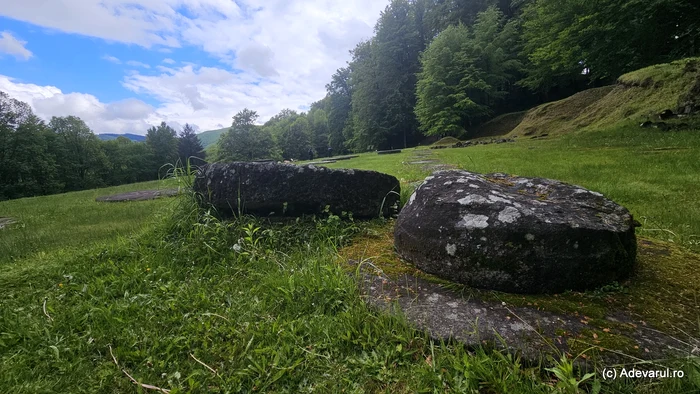 Remnants of columns on the XA terrace. Photo: Daniel Guță. TRUTH