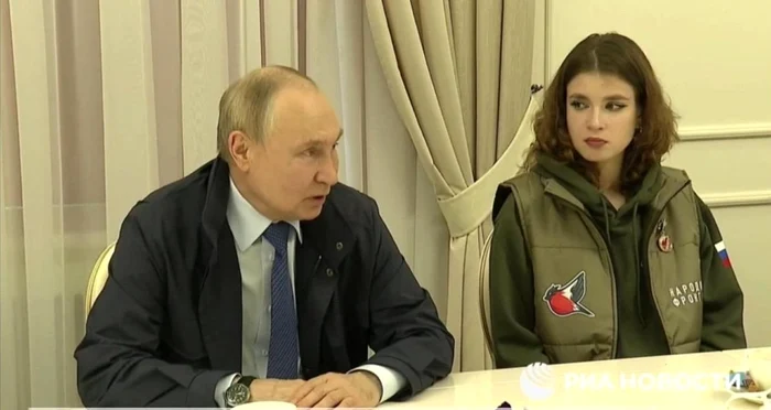 Vladimir Putin, during a press conference in Kursk Photo: X