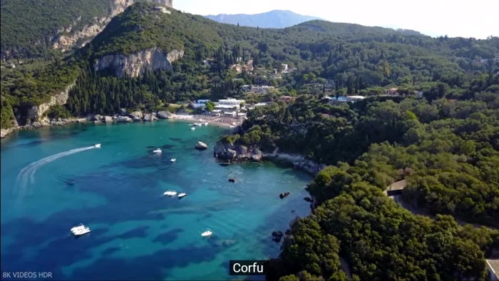 Corfu Grecia Foto Captură video