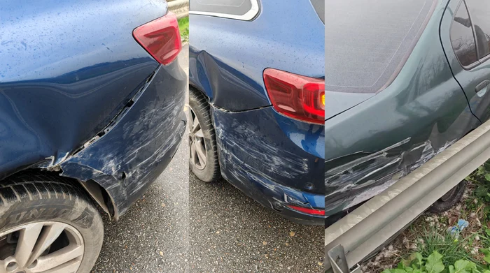 Images with cars involved in accident Facebook collage