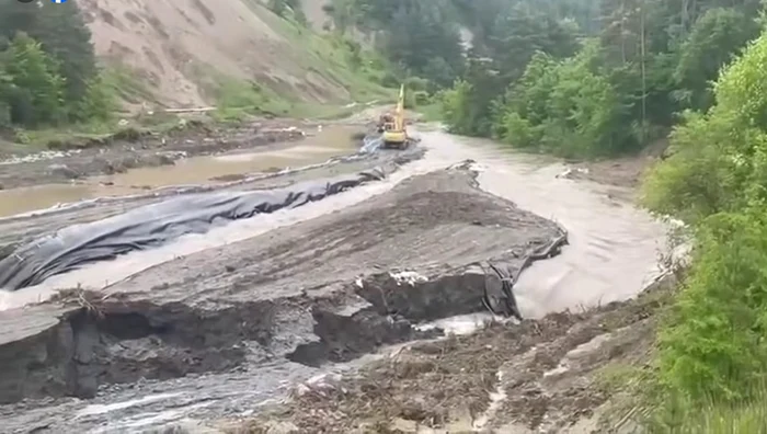 Danger of collapse to Salina Praid Photo: Video capture