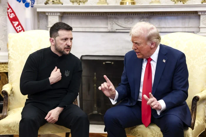 Zelenski and Trump had a tense meeting in Febru