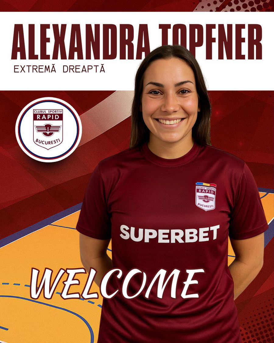 Alexandra Topfner signed with Rapid/ Photo: Facebook @handbal Rapid București Rapid has transferred from Hungary »began the reconstruction of the Giuleștene team