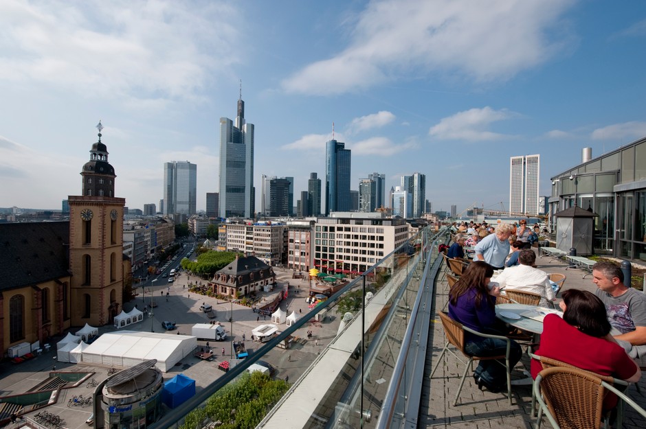 A place with a view of Frankfurt.