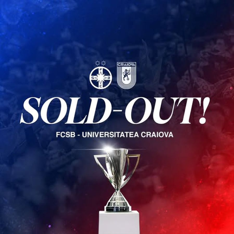 Sold-out la FCSB - Universitatea Craiova // foto: Facebook FCSB - Universitatea Craiova, fiesta roș-albastră din stadion până în Piața Constituției: toate detaliile în timp real din ziua în care campioana primește marele trofeu!