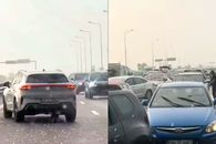 Panic on A3 Bucharest - Ploiești: The drivers returned to the highway and went on the counter to escape hail