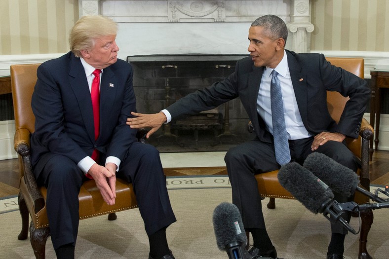 Donald Trump and Barack Obama after the presidential election in 2016.