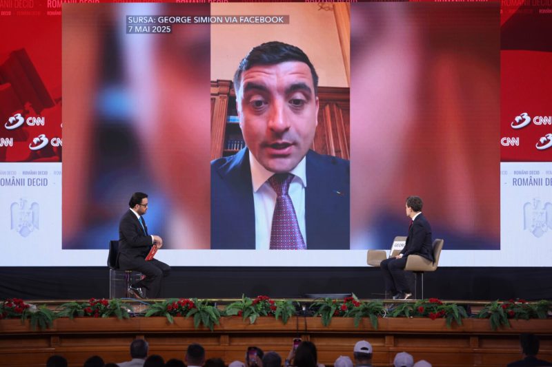 Electoral debate organized by the television station Antena 3 CNN, in Bucharest, May 13, 2025. Inquam Photos / George Călin