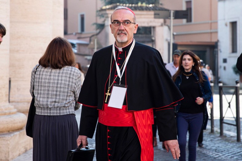 Italian Cardinal Pierbattista Pizzaballa in the Vatican, April 30, 2025.