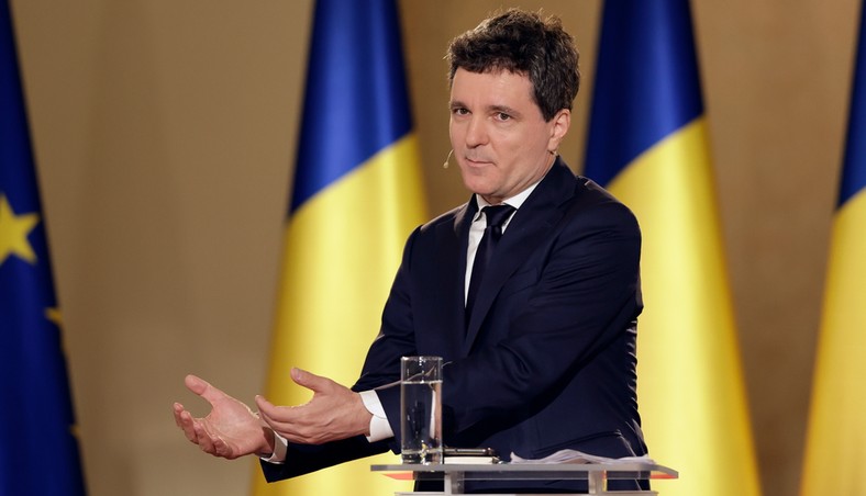 Nicusor Dan during the television debate. Bucharest, May 15, 2025