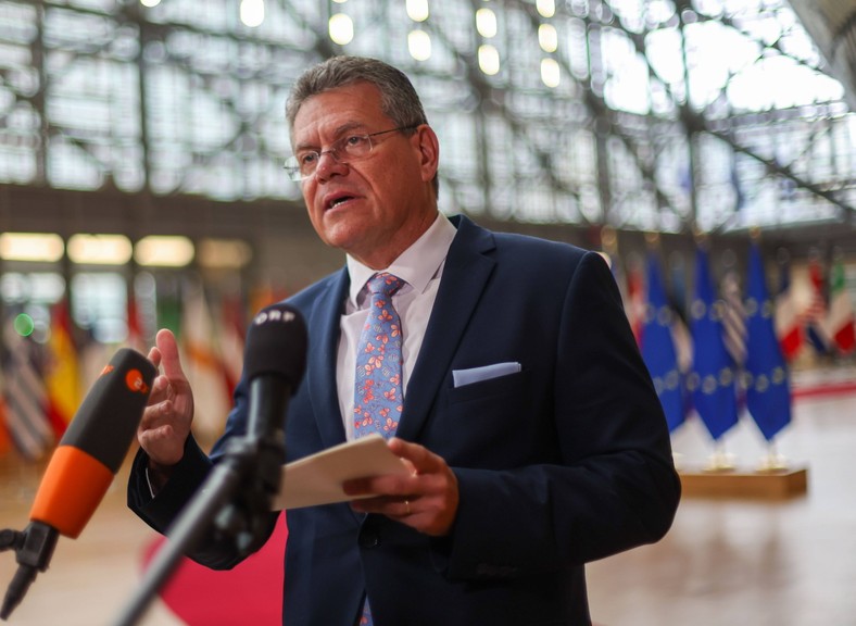 EU Commissioner for Trade Maros Sefcovic in Brussels, Belgium, May 15, 2025.