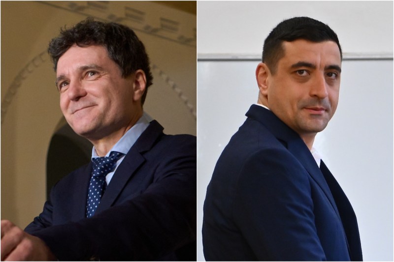 Nicușor Dan and George Simion. Collage: Ion Mateș / Hotnews. Photo: Inquam Photos, Shutterstock