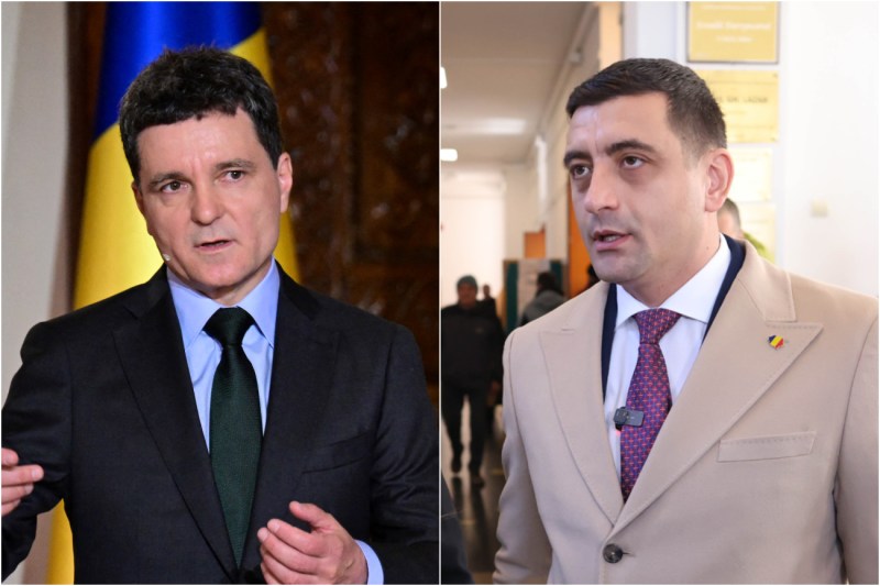 Nicușor Dan and George Simion. Collage: Ion Mateș / Hotnews. Photo: Inquam Photos, Shutterstock