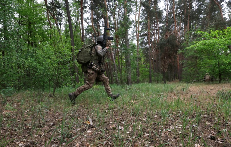 A Ukrainian soldier in the Kharkov region, May 18, 2025.