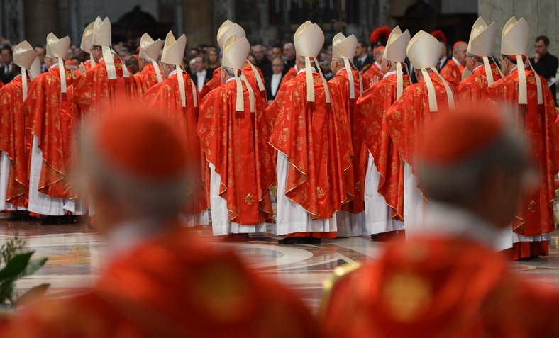 Cardinals during the mass before the conclave in 2013.