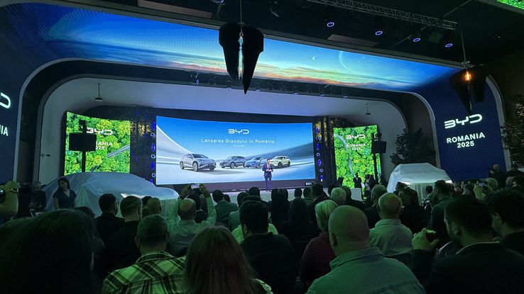 Byd, a world leader in the production of electric vehicles, is officially present in Romania today. Photo: Andrei Crăițoiu (gsp.ro)