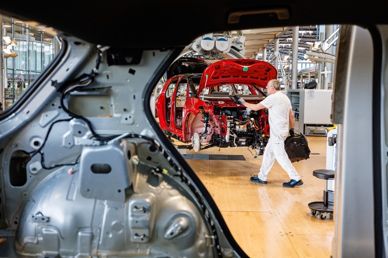 Volkswagen car factory in Dresden, illustrative photo