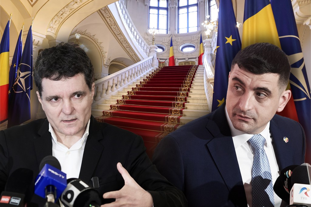 Nicușor Dan and George Simion. Collage: Ion Mateș / Hotnews. Photo: Inquam Photos, Profimedia