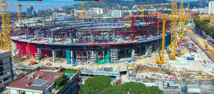 Advanced Reconstruction work of Spotify Camp Nou / Photo: X Campnou Updates Live