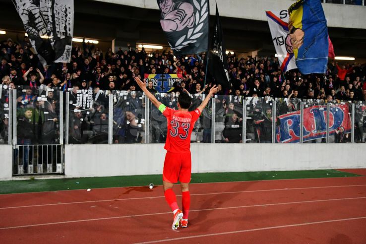 The red-blue celebrated the Victoria with U Cluj / Photo: Cristi Preda (GSP) fans
