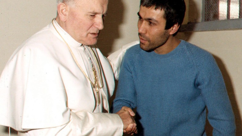 Pope John Paul II visited Mehmet Ali Agca in prison on December 27, 1983.