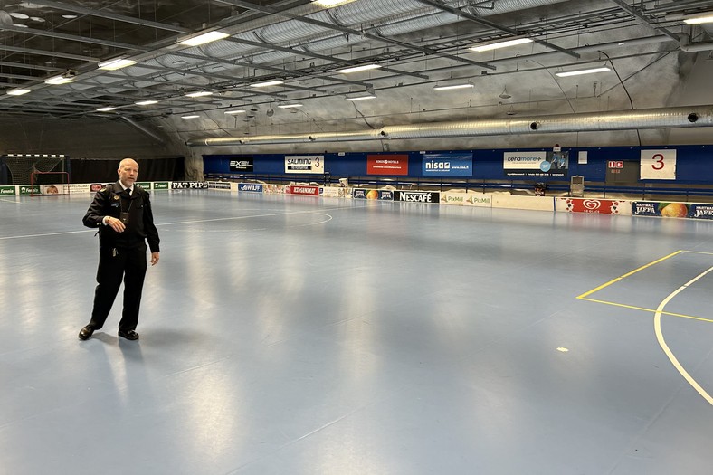 Underground hockey playground in Helsinki