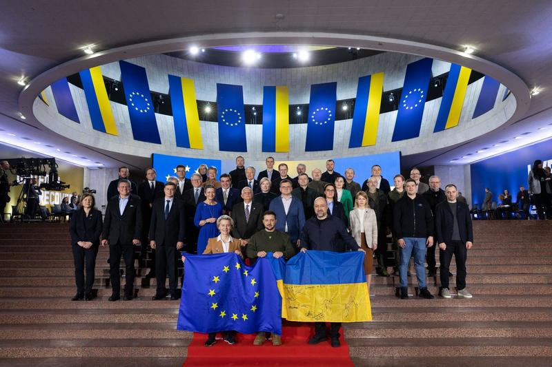 European leaders and Volodmir Zelenski at an EU-Ukraine summit, photo: Ukraine Presiden via Bestimage / Bestimage / Profimedia