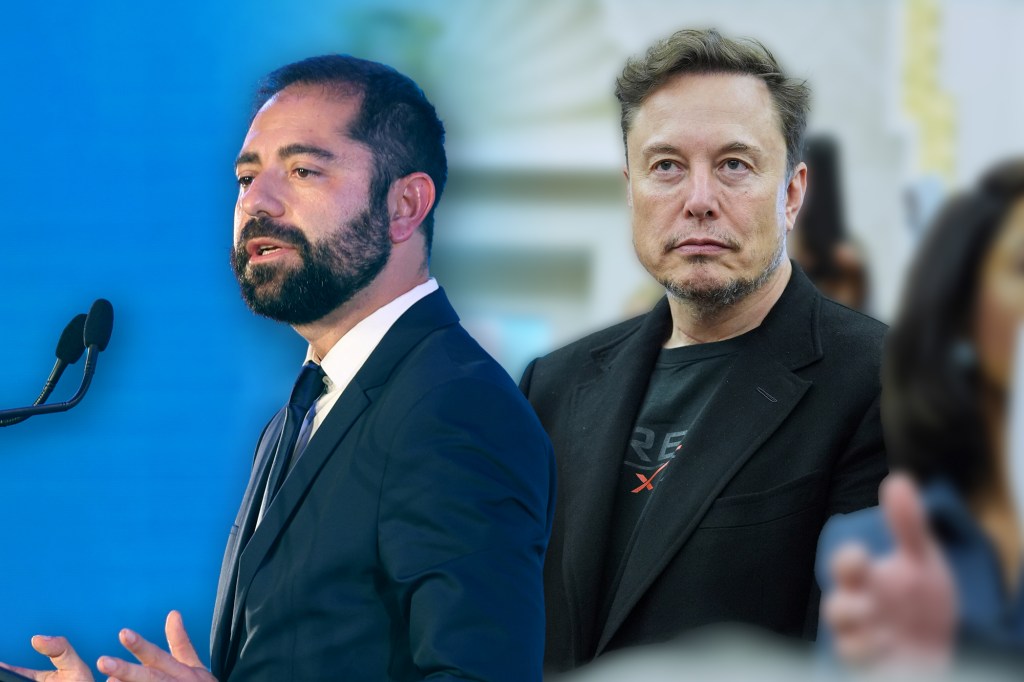 Radu Burnete and Elon Musk. Collage: Ion Mateș / Hotnews. Photo: Inquam Photos / George Călin and Profimedia
