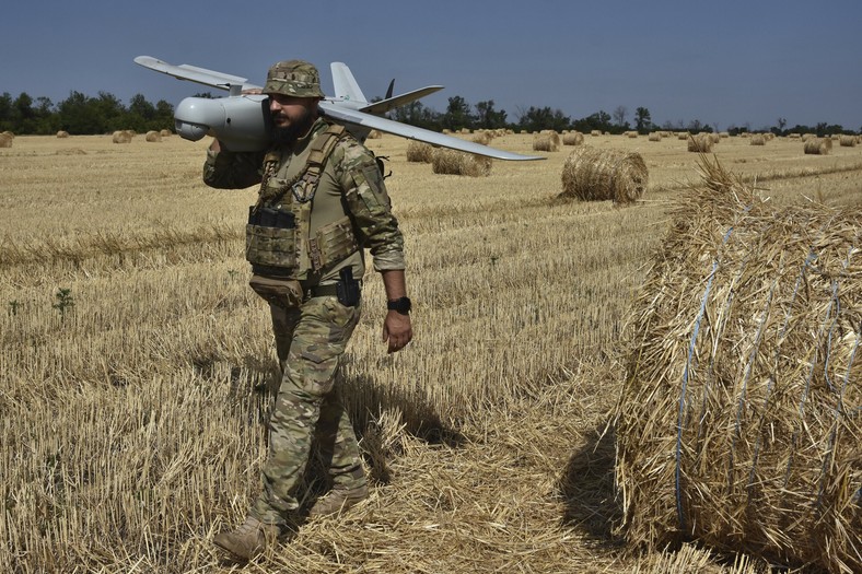 Ukrainian soldier with a drone (illustrative photos)