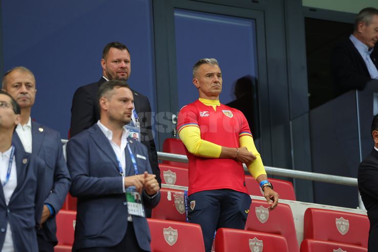Daniel Pancu, in the stands at Italy U21 - Romania U21 / Photo: Ionuț Iordache GSP