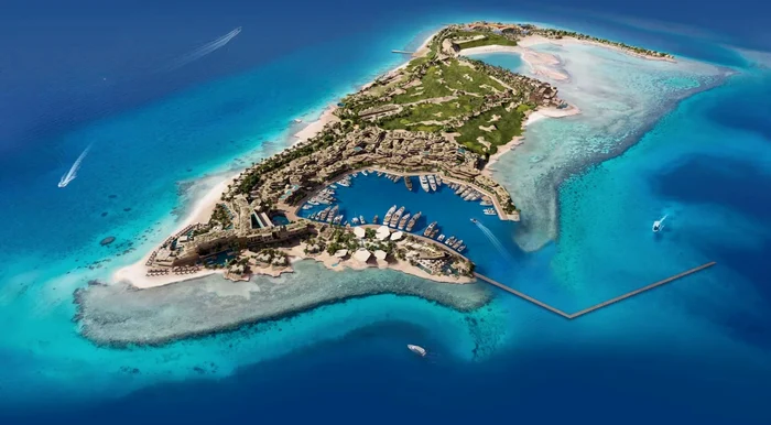 Neom metropolis island. Sketching. Source: Wikipedia