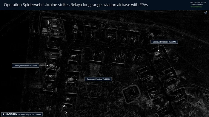 Pictures of satellite with Russian bombers destroyed or damaged photo x