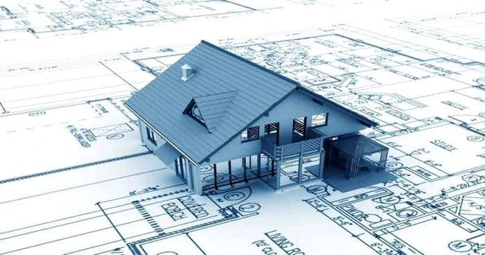 Cadastral plane over which is placed a box of a cottage