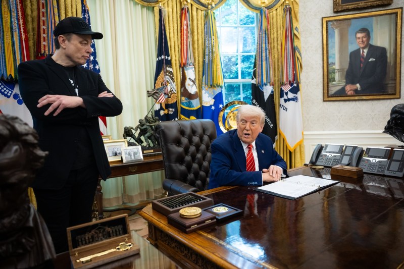 Trump says he is