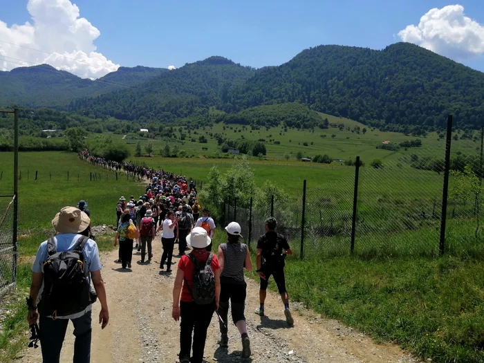 Over a thousand people have decorated on the new route arranged on Via Transilvanica. Photo: Facebook