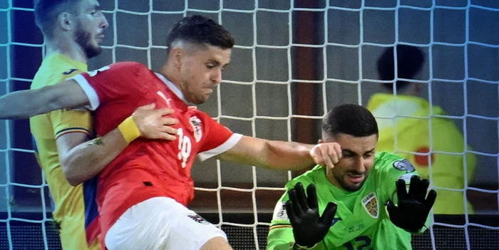 The goalkeeper Horațiu Moldovan saved Romania from a categorical defeat. Facebook photo FRF