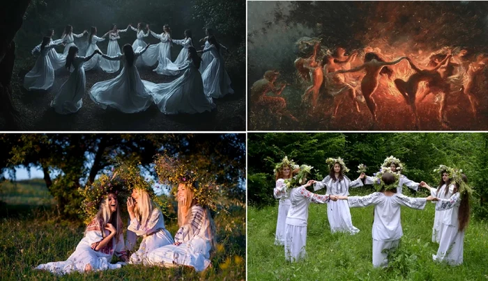 Ielele and Sânzienele - the fairly confused summer fairies, but opposite in magic collage DMS