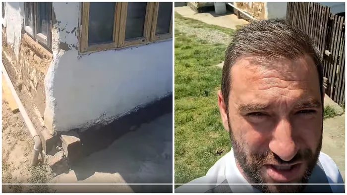 The house where the family lives. Photo: Facebook video capture / Șerban Trîmbițașu