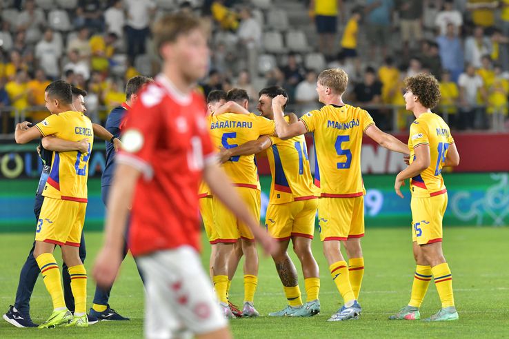 Images of joy: How the Romanian players U19 // Photo: Cristi Preda (GSP) celebrated