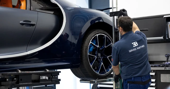 There are only 6 Bugatti authorized services in the world. PHOTO CARBUBZZ
