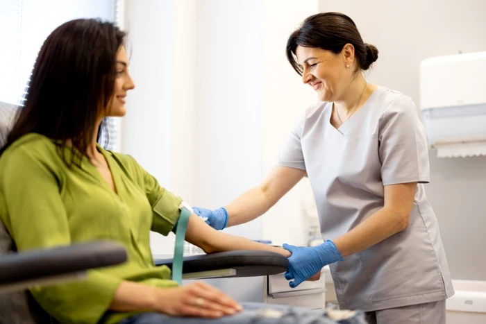 By a simple blood sample the specialists can predict our biological future photo archive