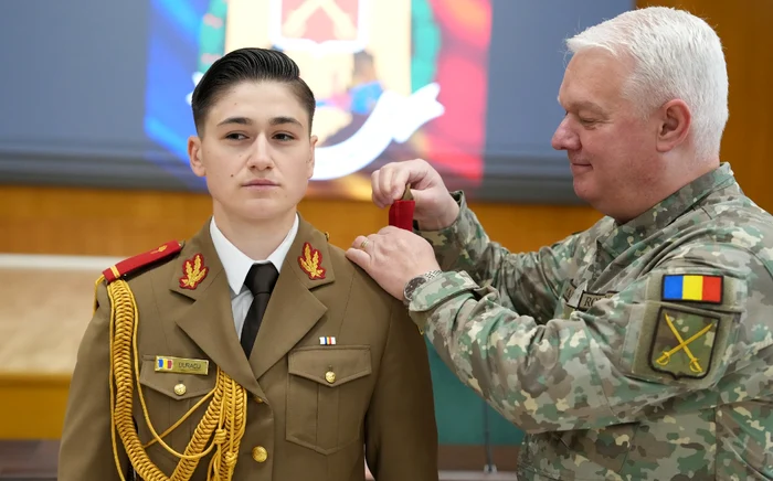 Miruna Gabriela Duracu became a sub -lieutenant of the Romanian Army Photo: MAPN