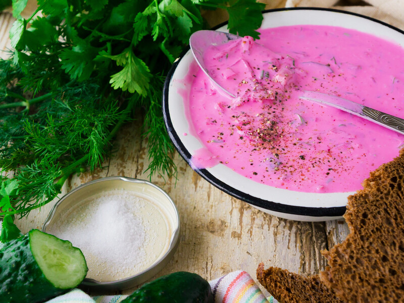 The best soup for the whole summer. Delicious replacement of okroshka - beetroot cold