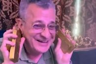 Nelu Varga jubbles, after defeating Gigi Becali at the transfer announced by GSP