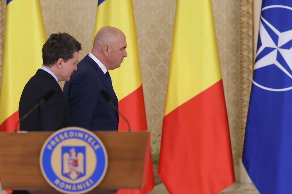 Nicușor Dan, the president of Romania, designates for the position of prime minister Ilie Bolojan, at the Cotroceni Palace in Bucharest, June 20, 2025. Inquam Photos / George Călin