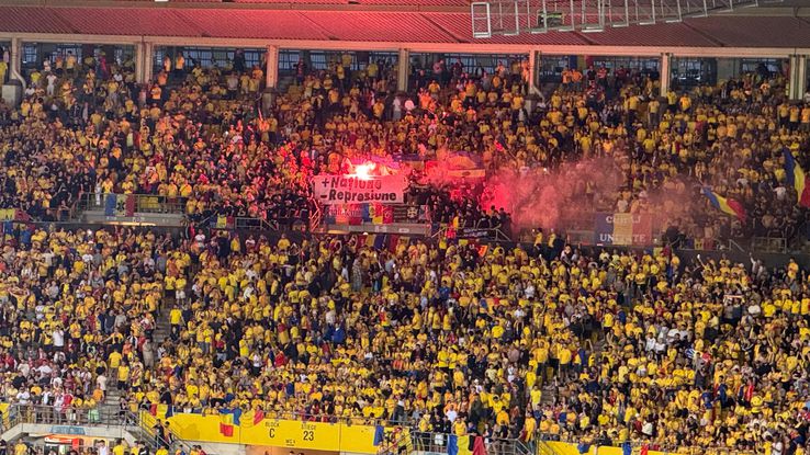 Atmosphere supporters in Austria - Romania, match from Vienna. Photo: Andrei Crăițoiu (gsp.ro)